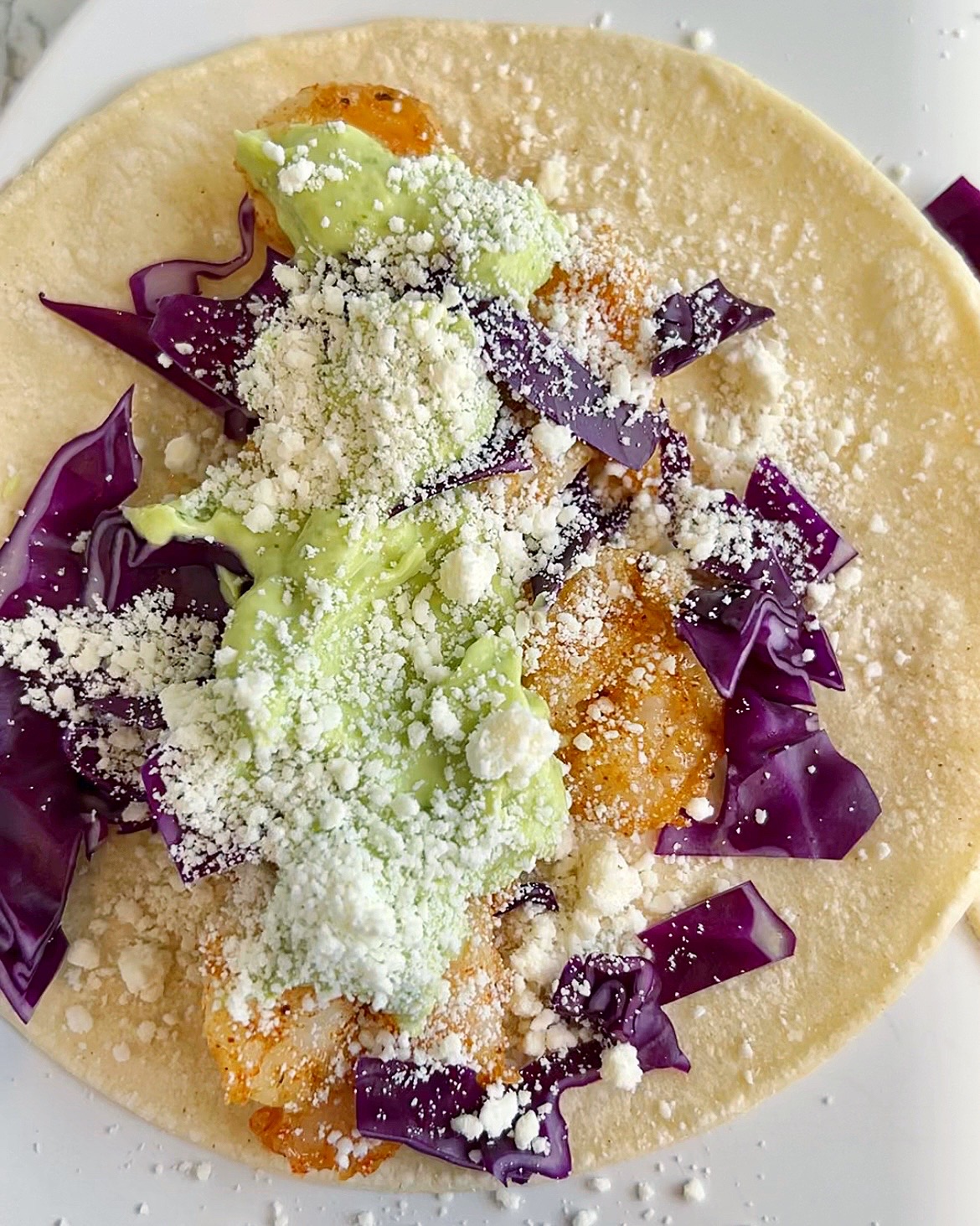 Shrimp Tacos with Avocado Crema